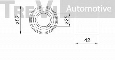 TREVI AUTOMOTIVE wb2209 -  Комплект подшипника ступицы колеса
